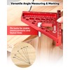 3D Multi-Angle Measuring Square Ruler, Aluminum Alloy Carpenter Square, 0-90°