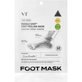 VT Cosmetics Reedle Shot Foot Peeling Mask - Mascarilla Exfoliante para Pies con AHA, Extracto de Eucalipto y Cica Hyalon para Piel Suave y Renovada