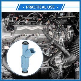 A ABSOPRO Fuel Injector Compatible for Dodge for Ram 1500 02-07 4.7L for Dodge Dakota 01-07 4.7L, Flow Matched Plastic Blue Fuel Injection Nozzle Item Replacement