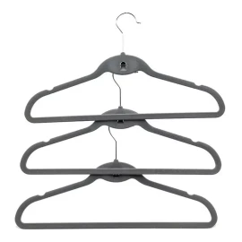 Domopak Living Set De 3 Ganchos/perchas 43cm Terciopelo Agrupables Dm-062