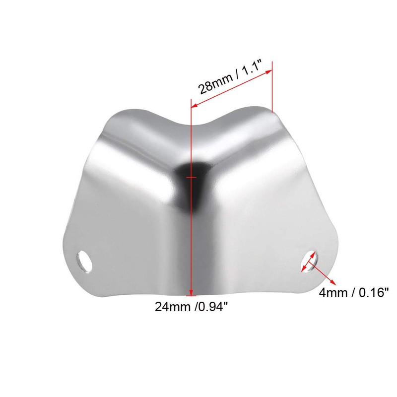 sourcing map Pack of 4 Metal Box Edge Protection Edge