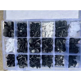 LLK 415pcs 18 Size For Ford All Trim Clip Pin Retainer Panel Bumper Fastener Kit Set