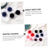 COLLBATH 6 Pairs Autumn Winter Fur Ball Earrings Ladies Earrings