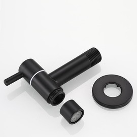 Wall Bathroom Tap, Bathroom Cold Water Tap, Black Mop Pool Tap, Black Stainless Steel Faucet, Mop Pool Taps, for Bathrooms, Sinks, Laundry Rooms, Kitchens, Gardens
