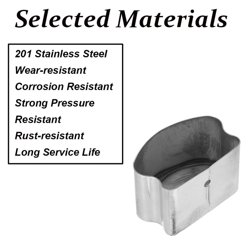 2 Pack Handrail Cap, Stainless Steel Horseshoe Shaped Handrail End