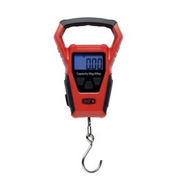 Ego Fishing Scale with LCD Display, Digital Electronic Waterproof Hanging Hook Scale with 110lb/50kg Weight Capacity, Portable Hanging Scale with Builtin Measuring Tape, Screwdriver and Batteries