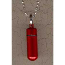 XI,Cremation Jewelry,Small Urn,Keepsake Urn,Cremation Urn,Red,Key Chain Urn