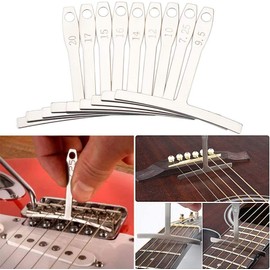 TIMESETL Guitar Repairing Maintenance Tools Kit String Organizer String Action Ruler Gauge Measuring Tool Hex Wrench Set Files Fingerboard Guard Understring Radius Gauges Guitar Fret Rocker Leveling