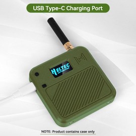 Heltec V3 Case for ESP32 LoRa Development Board Custom Meshtastic Case with Antenna Port and Charging Slot (N32 Version, Green)