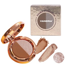 VANERIA Eyeshadow Palette,Shade Eye Color in Matte,Glitter,Long Wear Natural Vegan Eye Shadow.2.6g (Earthy (pearlescent+matte))