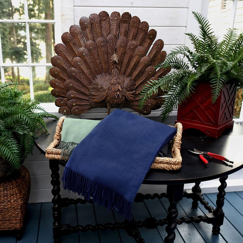 Fish Shed 19 Wild Blueberry Jam Cashmere-Merino Wool Throw