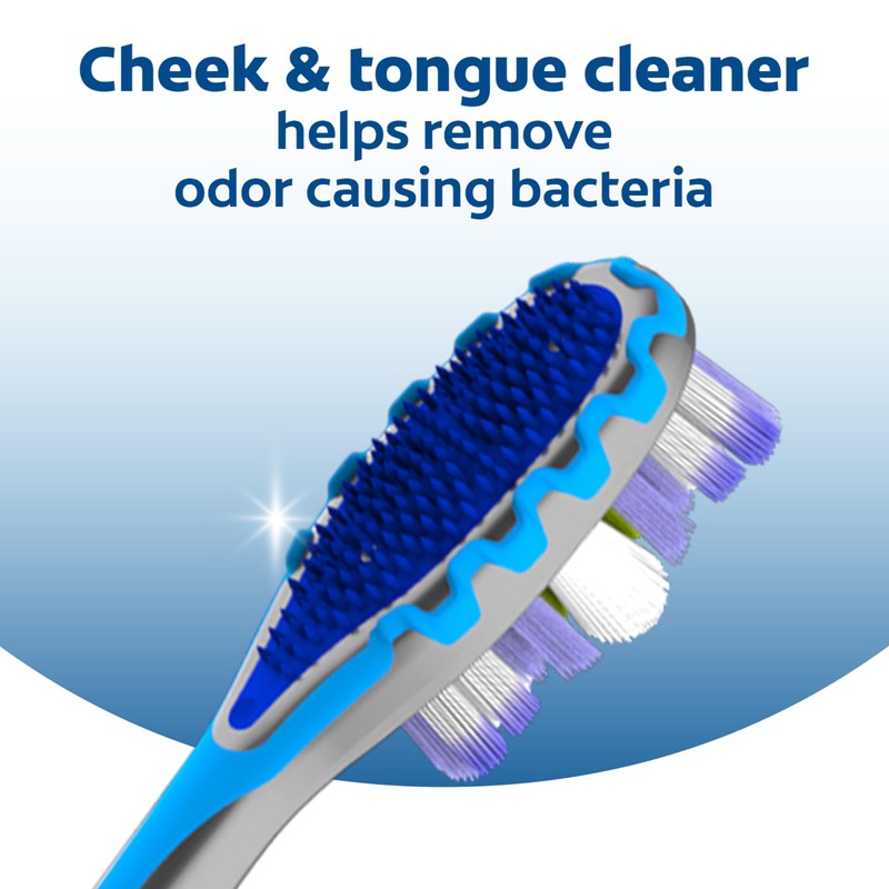 Colgate 360 Advanced Floss-Tip Bristles Toothbrush, Medium Toothbrush, 1 Pack