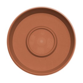 Bloem Terra Pot Round Drain Saucer: 16" - Terra Cotta - Tray for Planters 11-16", Matte Finish, Durable Resin, Ribbed Bottom, for Indoor and Outdoor Use, Gardening, Planter Not Included
