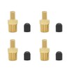 4Pcs Schrader Valve 1/4Inch NPT Male Brass Schrader Valves with