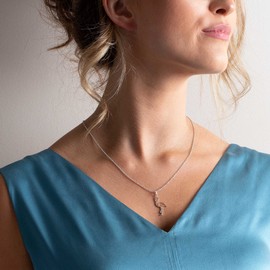 Dew Rose Gold Plated Flamingo Pendant 18" Necklace – Sterling Silver & Rose Gold Plate, Cute and Fun Animal Outline Pendant