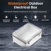 QILIPSU Outdoor WiFi Enclosure, 14.6"x10.6"x5.9" Waterproof Electrical Junction Box IP67