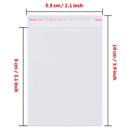 Borningfire 200 Pcs 2x3 Inches Clear Resealable Cellophane Bags Self Adhesive Sealing, Good for Bakery Candy Jewelry Earrings Cookies Gifts Prints Card