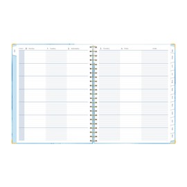 Blue Sky 15 Month 2025-2026 Weekly and Monthly Academic Year Teacher Lesson Planner Calendar, April 2025 - June 2026, 8.5" x 11", Hard Cover, Wirebound, Laminated Tabs, Storage Pocket, Includes Ruler