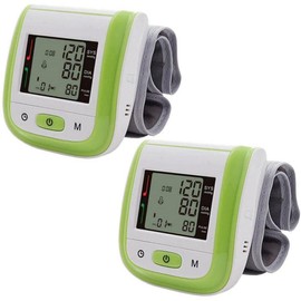 Manómetros para adultos, PressuColors, MXPUO-008, 2pza, Verde, LCD, 2 Pilas AAA, 135 a 195mm Diámetro Muñeca                                          