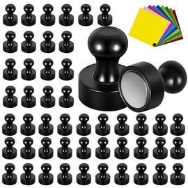 Omtofo Pack of 50 Strong Black Neodymium Magnets