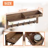 AMBIRD Wall Hooks with Shelf, 26.57 Inch Entryway Wood Coat