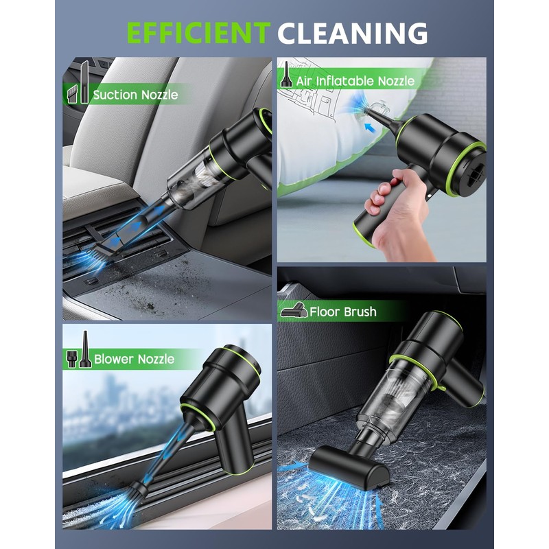 CODN Handheld Car Vacuum Portable Cordless 12000PA, 2 in 1