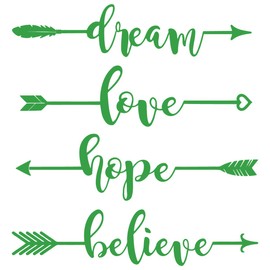 24"x24" Arrow Word Collage Dream Love Hope Believe Wall Decal Sticker Color Choices Wall Decal Sticker Art Mural Home Décor Quote