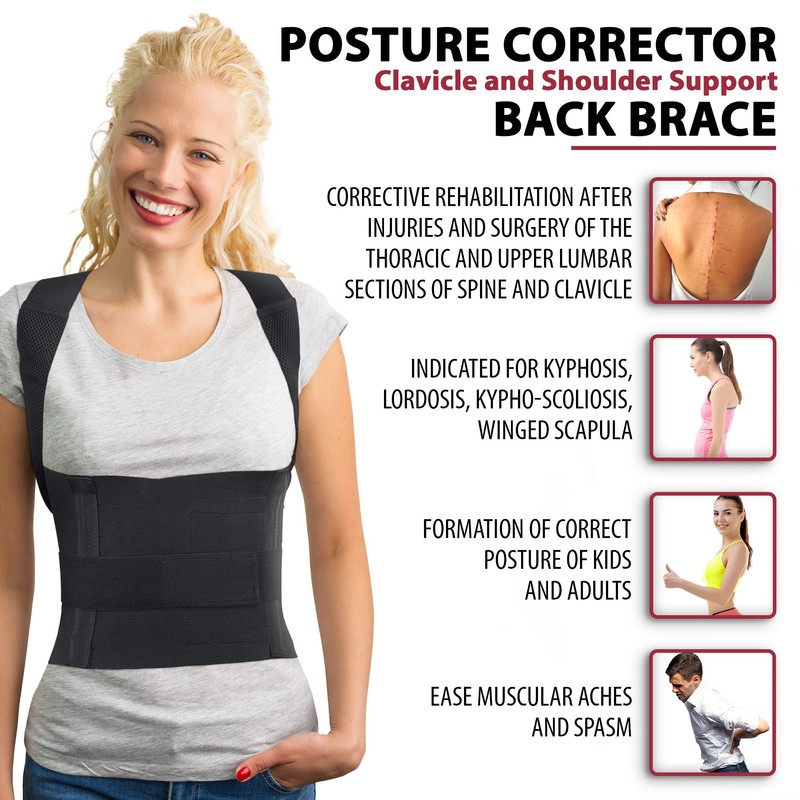 ORTONYX Comfort Posture Corrector Back Brace for Woman and Men,