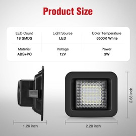 Nilight License Plate Lights Compatible with 2015 2016 2017 2018 2019 2020 F150 2017 2018 2019 2020 F150 Raptor Clear Lens with Black housing 6000K White 2PCS Pack