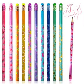 120 Pieces Scented Pencils for Kids Colored HB Pencils Bulk Graphite Pencil Cylinder Wood Pencils with Fruit Elements for School Stationery Party Reward Supplies Students Boys Girls