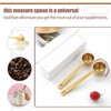 2PCS Gold Finished Stainless Coffee Measuring Spoon, Protein Scoop, Ancient