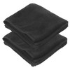 VICASKY 2pcs Fast Drying Hair Towels Pure Cotton Black Salon
