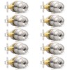 Probrico 10 Pack Keyed Alike Entry Knobs with Keys, Brushed