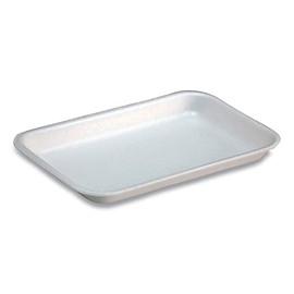Pactiv Evergreen Supermarket Tray, 17S, 8.3 x 4.8 x 0.65, White, Foam, 1,000/Carton