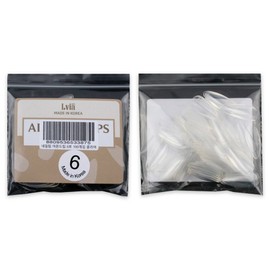 Elvia Almond Nail Tip No. 6 100p, clear, 1 piece / 엘비아 아몬드 네일팁 6호 100p, 클리어, 1개