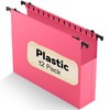 NORDUN Plastic Hanging File Folders Expanding,12 Pack Extra Capacity Hanging