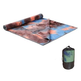 Hot Yoga Towel, Microfiber Non Slip Yoga Mat Towel, 183×63cm, with Grip Dot Sweat Absorbent Towel, Foldable Skidless, for Hot Yoga, Pilates and Fitness