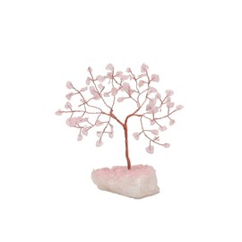 Widdop and Co Mini Gemstone Tree Ornament 13cm - Rose Quartz
