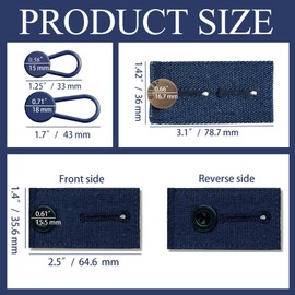 NXTOV 20 PCS Button Extenders for Jeans, Denim Waist Extenders Button for Women Men, Pant Waistband Expander for Jeans, Dress Pants, Skirts, No-Sew Adjustable Buttons