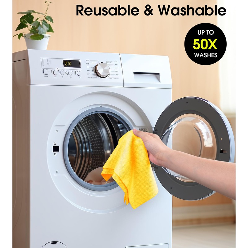 KitchLife Microfiber Cleaning Cloth Roll - Tear Away Towels, Reusable