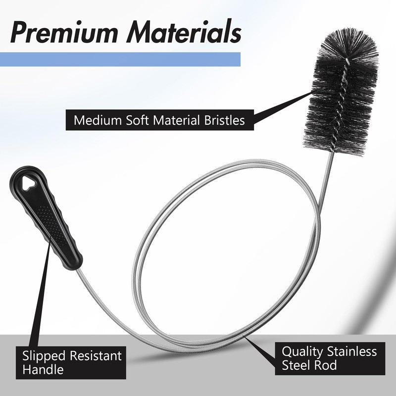 Gulfmew 3 Pcs Condensate Trap Flexible Drain Brush, 48 Inch