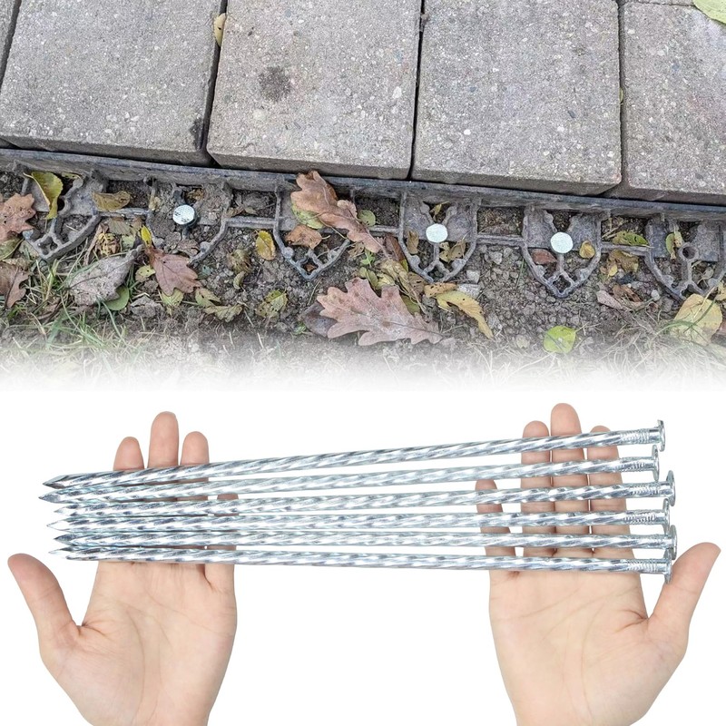 BTSULYOO 12-inch Artificial Turf Stakes Solid Galvanized Metal Spiral Landscape
