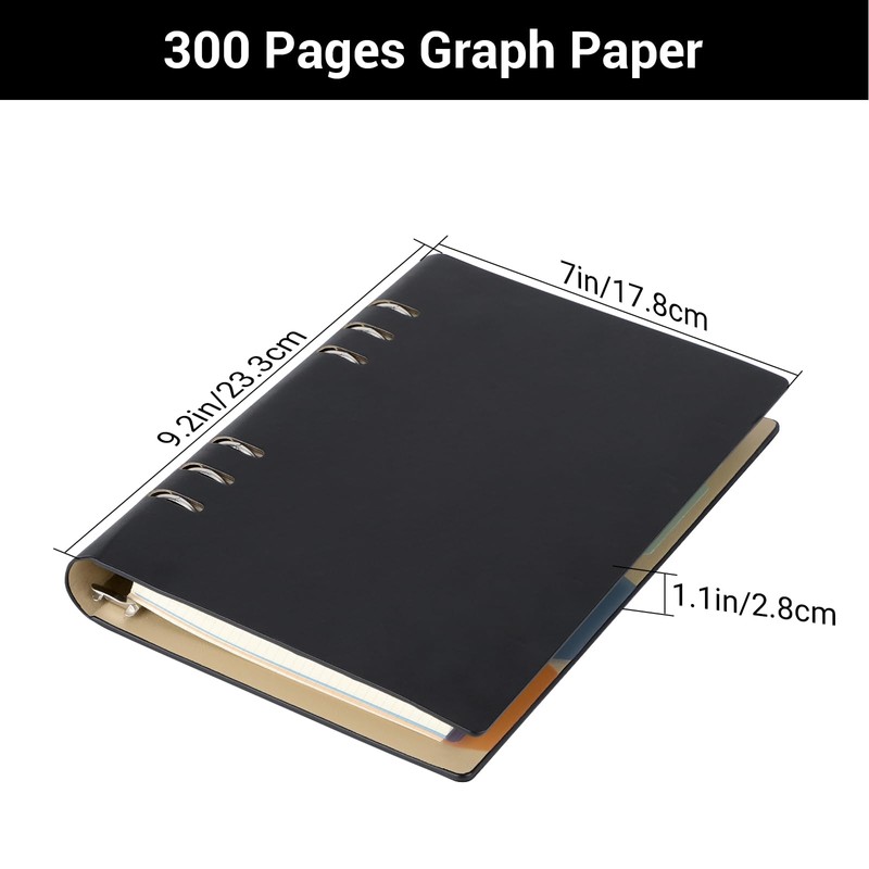 Yarotm Notebook A5 Squared - Ring Binder A5 Refillable -