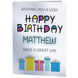 Happy Birthday Matthew - Birthday Card For Matthew