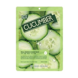 Meoncell May Island Real Essence Cucumber Mask Pack (10 sheets) / 메온셀 메이아일랜드 리얼 에센스 오이 마스크팩(10매입)
