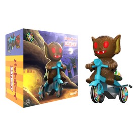 Super7 Super Cycles - Bat Boy (Brown with Blue Wind-up Trike) Action Figure