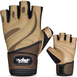 BAMSE Training Gloves, Muscle Training Gloves, Gym Gloves, Weightlifting, Weight Training (Brown, M)