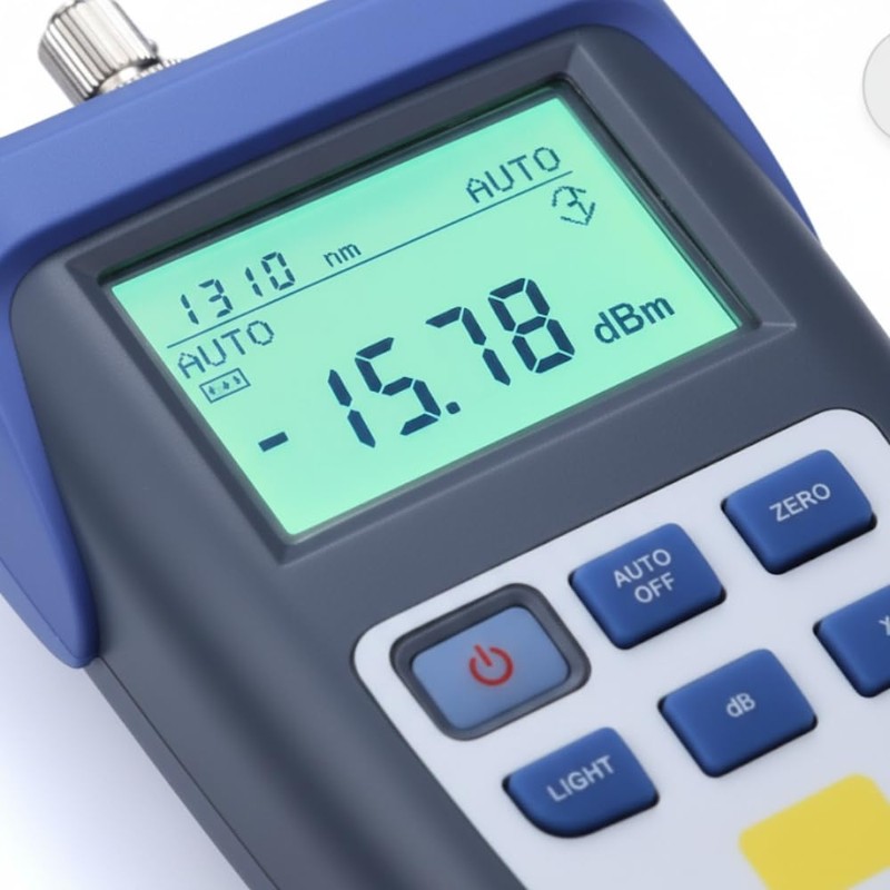 FIBAsource Optical Power Meter with Backlit LCD Display, FC/SC Connector,
