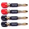 CNCESS CESS-061 Spade Fork Binding Post to Banana Plugs Amp