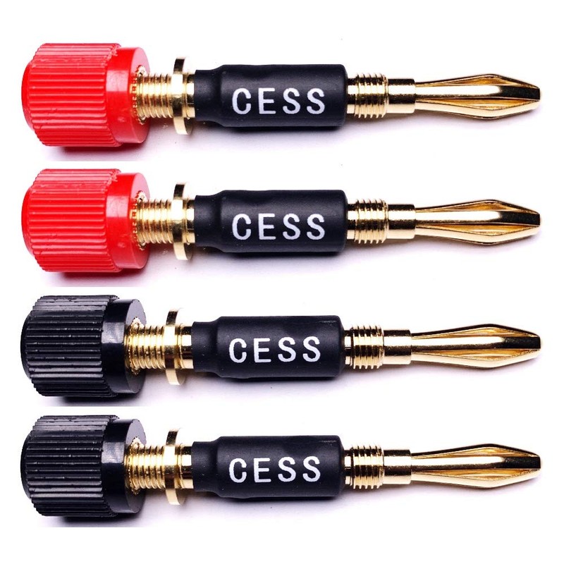 CNCESS CESS-061 Spade Fork Binding Post to Banana Plugs Amp